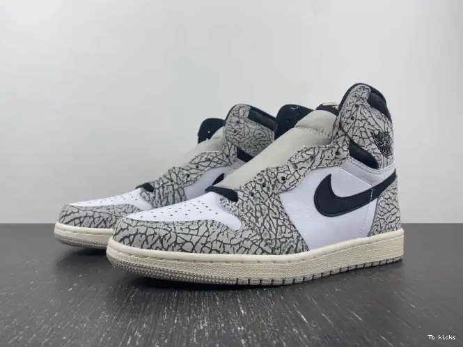 Rep TBK High Jordan White Air 1 OG DZ5485-052 Cement 0608